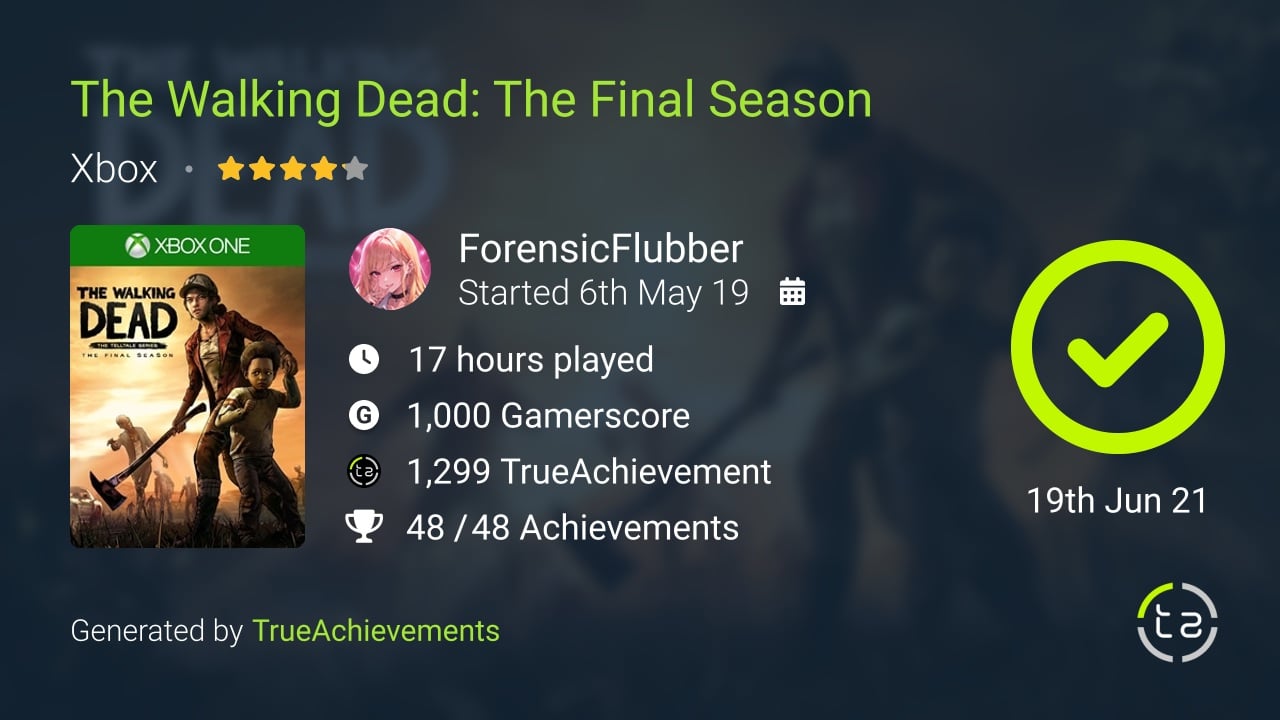 The Walking Dead The Final Season achievement summary